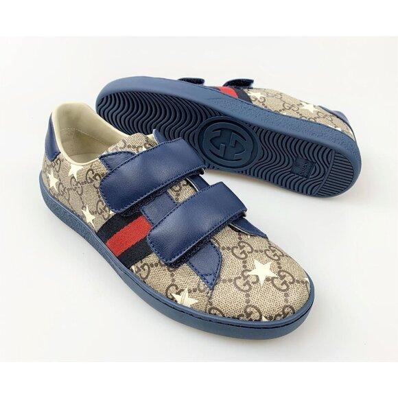 NIB Gucci Ace Gg Supreme Stars Sneakers Size 35 - Picture 3 of 11
